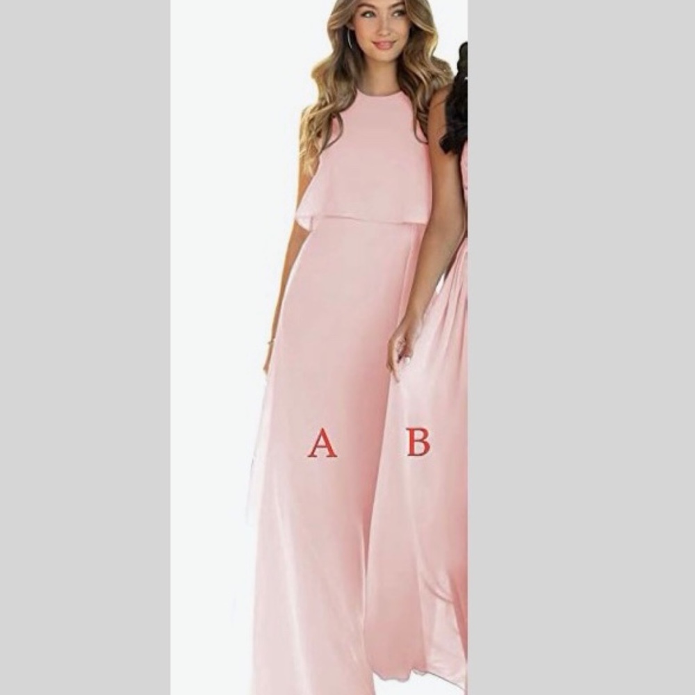Women's Halter A-Line Chiffon Open Back Bridesmaid Dress